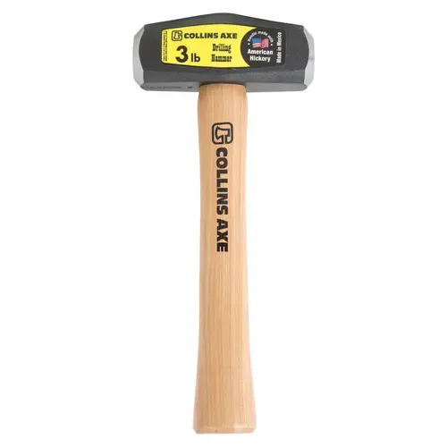 Drilling Hammer 3 lb Steel 10" Hickory Handle Drilling Hammer 3 lb Steel 10" Hickory Handle