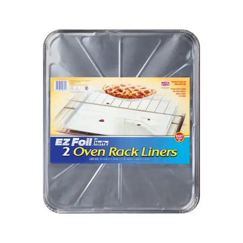 Oven Liner EZ Foil 15-3/4" W X 18-1/4" L Silver Silver Pair