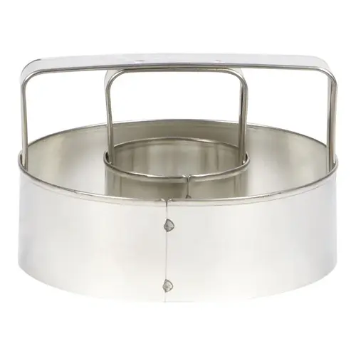 Donut Cutter Silver Tin Plated Steel Silver