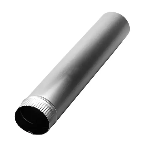 Vent Pipe 24" L X 3" D Silver Aluminum Silver Vent Pipe 24" L X 3" D Silver Aluminum Silver