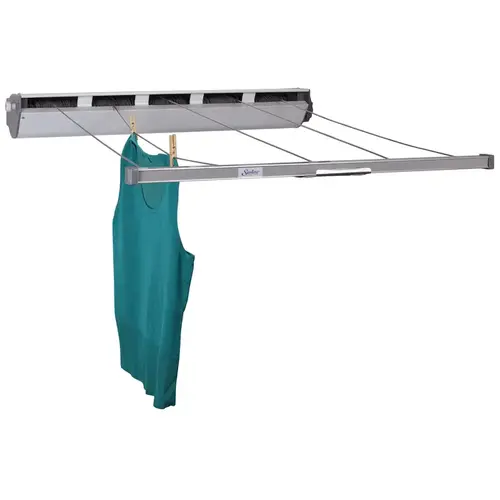Sunline 34 Ft. 125 Lb. Capacity Aluminum Retractable Clothesline Silver