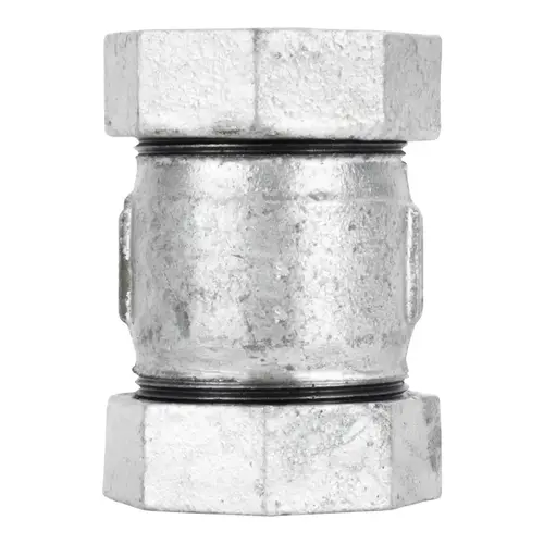 Coupling 1" Compression each X 1" D Compression Galvanized Malleable Iron 3" L Coupli Galvanized Coupling 1" Compression each X 1" D Compression Galvanized Malleable Iron 3" L Coupli Galvanized