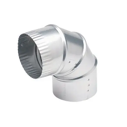 Vent Elbow 4" L X 4" D Silver Aluminum Silver - pack of 12 Vent Elbow 4" L X 4" D Silver Aluminum Silver - pack of 12