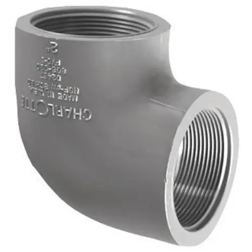 90 Degree Elbow Schedule 80 1-1/4" FPT X 1-1/4" D FPT PVC 90 Degree Elbow Schedule 80 1-1/4" FPT X 1-1/4" D FPT PVC