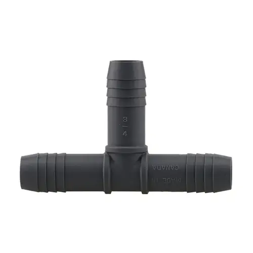 Tee 3/4" Insert in. X 3/4" D Insert Polypropylene Gray