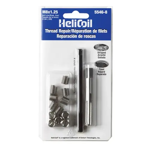 Thread Repair Kit 1-1/4" Stainless Steel M8 x 1.25 Thread Repair Kit 1-1/4" Stainless Steel M8 x 1.25