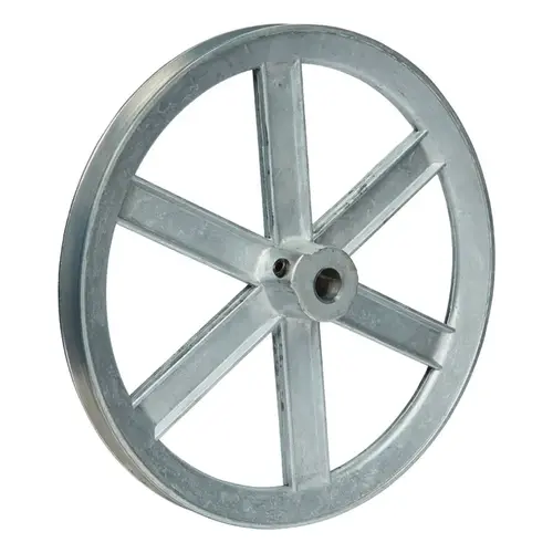 Single V Grooved Pulley 8" Deep x 1/2" Thick, Zinc Single V Grooved Pulley 8" Deep x 1/2" Thick, Zinc