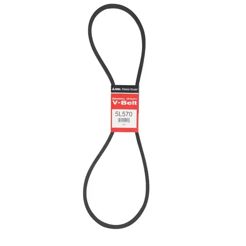 General Utility V-Belt FHP 5L570 0.63" W X 57" L For Fractional Horsepower Motors Black General Utility V-Belt FHP 5L570 0.63" W X 57" L For Fractional Horsepower Motors Black