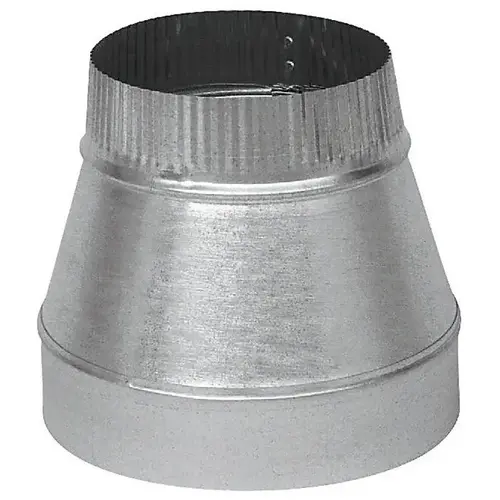 Furnace Pipe Reducer 7" D X 5" D Galvanized Steel Gray Furnace Pipe Reducer 7" D X 5" D Galvanized Steel Gray