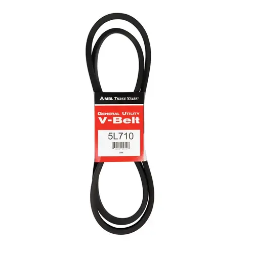 General Utility V-Belt FHP 5L710 0.63" W X 71" L For Fractional Horsepower Motors Black General Utility V-Belt FHP 5L710 0.63" W X 71" L For Fractional Horsepower Motors Black