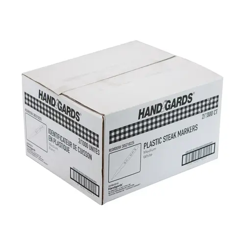 PLASTIC STEAK MARKER WHITE MEDIUM PLASTIC STEAK MARKER WHITE MEDIUM