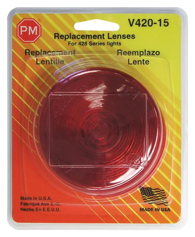 Peterson Light Replacement Lens Red Round License/Stop/Tail/Turn Red V420-15 Peterson Light Replacement Lens Red Round License/Stop/Tail/Turn Red V420-15