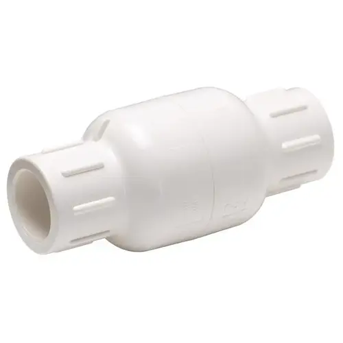 Check Valve 3/4" D X 3/4" D Solvent PVC Spring Loaded