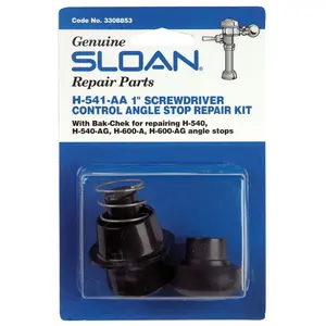 Sloan 3308853 Flush Valve Repair Control Stop Repair Kit For Royal And Regal 1" Black