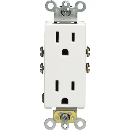 Outlet Decora 15 amps 125 V Duplex White 5-15R White Outlet Decora 15 amps 125 V Duplex White 5-15R White