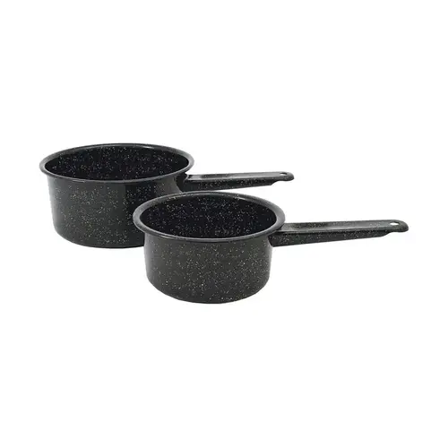 Sauce Pan Set Ceramic Over Steel Black Black