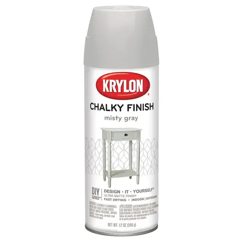 Chalked Paint, Matte, Misty Gray, 12 oz, Aerosol Can Chalked Paint, Matte, Misty Gray, 12 oz, Aerosol Can