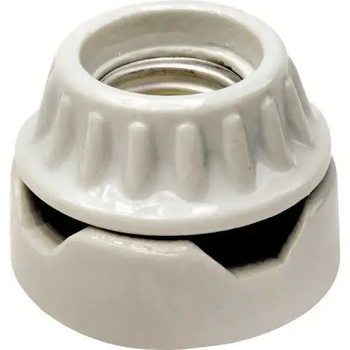 Keyless Socket Porcelain Incandescent Medium Base White Keyless Socket Porcelain Incandescent Medium Base White
