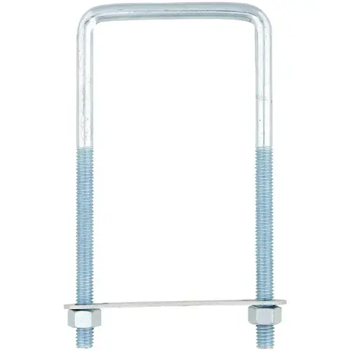 Lumber Size Square Bend U-Bolt 3/8" S X 3-5/8" W X 7" L Coarse Zinc-Plated Steel Zinc-Plated - pack of 5 Lumber Size Square Bend U-Bolt 3/8" S X 3-5/8" W X 7" L Coarse Zinc-Plated Steel Zinc-Plated - pack of 5