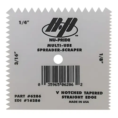 1/8 In., 3/16 In., 1/4 In. V-Notch & Straight Edge Disposable Adhesive Spreader