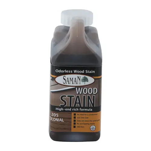 Wood Stain Semi-Transparent Colonial Water-Based 32 oz Colonial Wood Stain Semi-Transparent Colonial Water-Based 32 oz Colonial