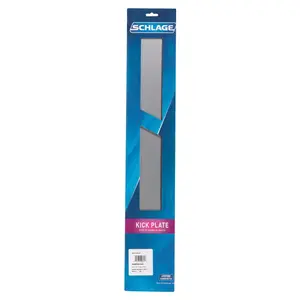 Schlage C8400-PA28 6X30 Kick Plate, 30 in L, 6 in W, Aluminum, Anodized