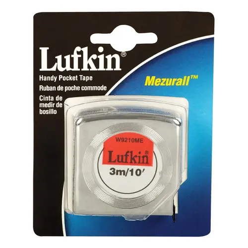 Handy Pocket Tape Measure 10 ft. L X 0.5" W Silver Handy Pocket Tape Measure 10 ft. L X 0.5" W Silver