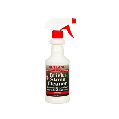 Rutland Brick and Stone Cleaner, Liquid, Clear, Mild, 16 fl-oz, Bottle