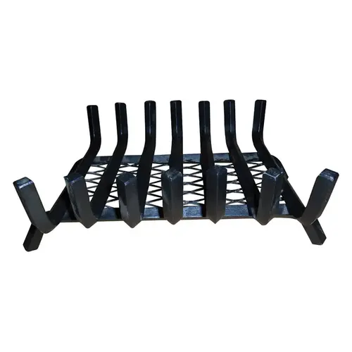 Fireplace Grate Black Steel Black