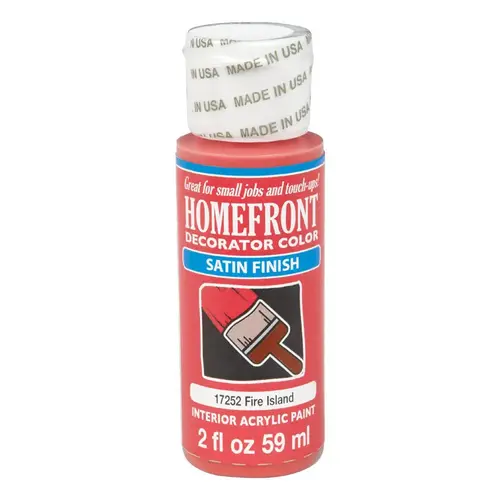 Hobby Paint Satin Fire Island 2 oz Fire Island - pack of 3 Hobby Paint Satin Fire Island 2 oz Fire Island - pack of 3
