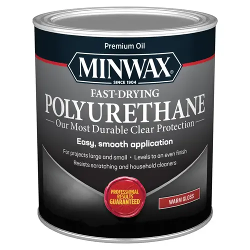 Fast-Drying Polyurethane - Warm Gloss - Quart Clear Fast-Drying Polyurethane - Warm Gloss - Quart Clear