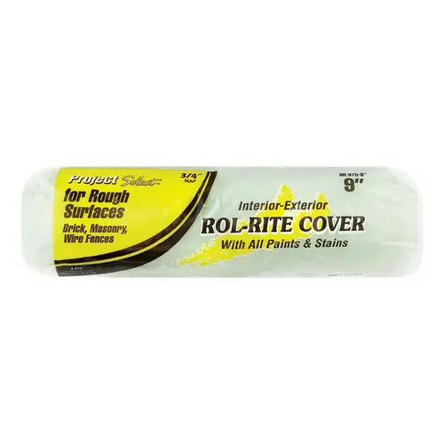 Paint Roller Cover Rol-Rite Polyester 9" W X 3/4" S Regular Cream Paint Roller Cover Rol-Rite Polyester 9" W X 3/4" S Regular Cream