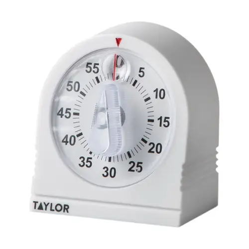 Kitchen Timer Mechanical Plastic White