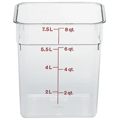 Square 8 Quart Storage Container Camwear(R) Square 8 Quart Clear Square 8 Quart Storage Container Camwear(R) Square 8 Quart Clear