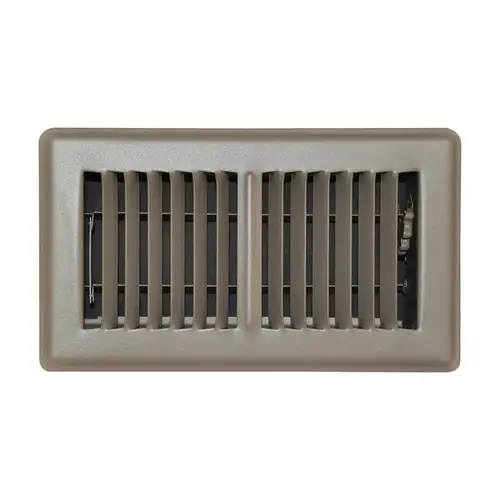 Floor Register 4" H X 8" W 2-Way Powder Coat Brown Steel Powder Coat