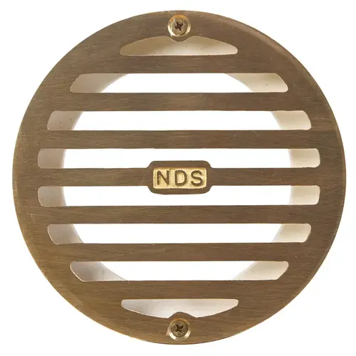 Drain Grate 4" Satin Round Brass Satin Drain Grate 4" Satin Round Brass Satin