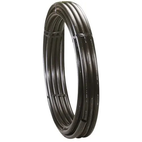 Pipe 1-1/2" D X 100 ft. L Polyethylene 80 psi Black