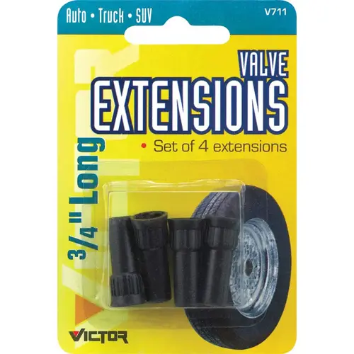 Tire Valve Extension ABS Plastic 60 psi Black Tire Valve Extension ABS Plastic 60 psi Black