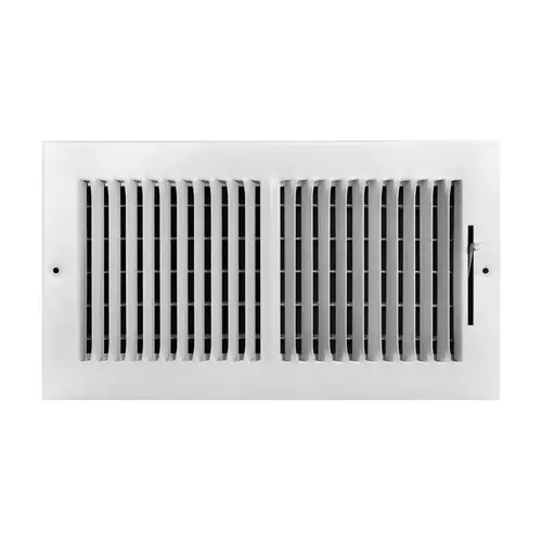 Wall/Ceiling Register 6" H X 12" W 2-Way Powder Coat White Steel Powder Coat Wall/Ceiling Register 6" H X 12" W 2-Way Powder Coat White Steel Powder Coat