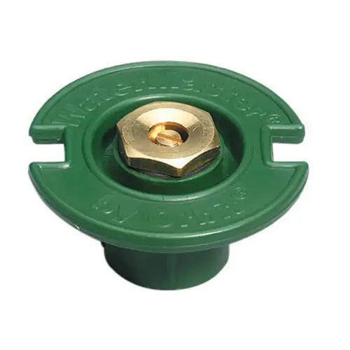 Flush Head Sprinkler with 15 Ft. Half Pattern Brass Nozzle Green