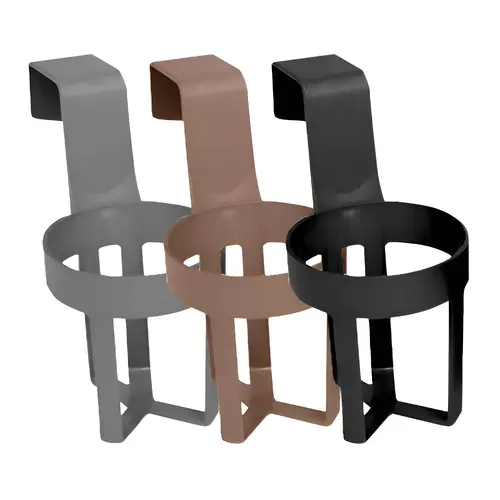 Cup Holder Assorted, Plastic Material, 5" Height, 3" Length, 6" Width, Window Channel Mount, Assorted Color Finish