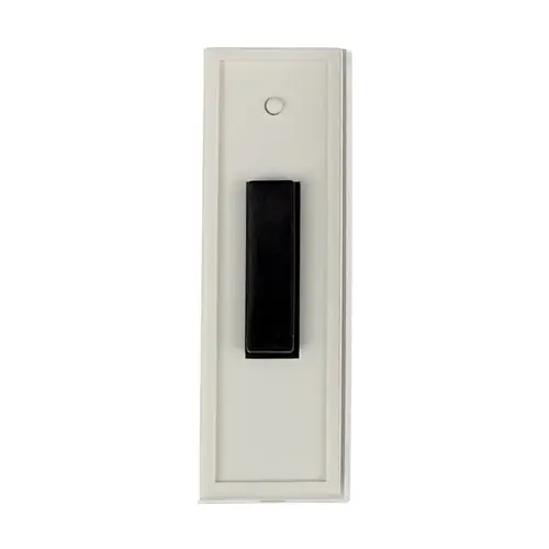 Pushbutton Doorbell White Plastic Wireless White Pushbutton Doorbell White Plastic Wireless White