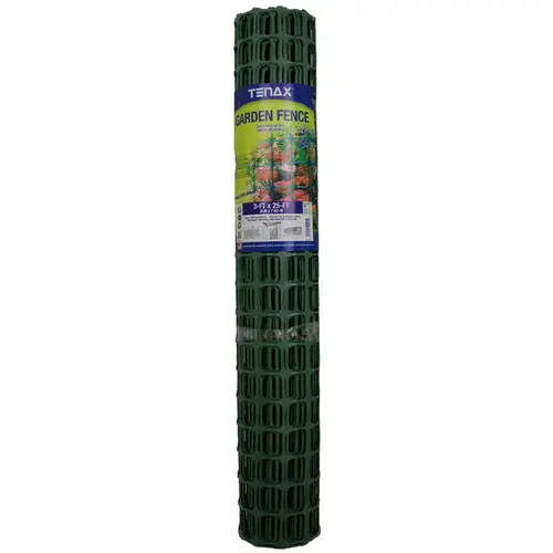 3 Ft. H. x 25 Ft. L. High-Density Polyethylene Garden Fence, Green 3 Ft. H. x 25 Ft. L. High-Density Polyethylene Garden Fence, Green