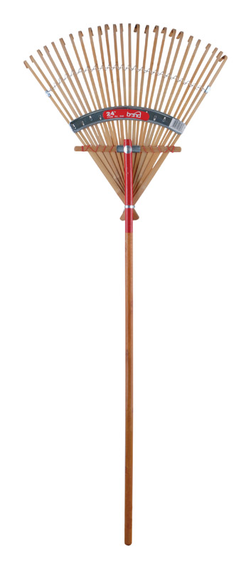 BOND MANUFACTURING 848 Lawn Rake 61" 25 Tine Bamboo Wood Handle
