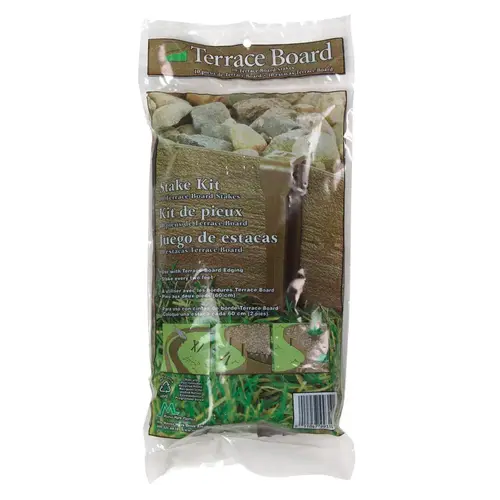 10 In. Brown Terrace Board Edging Stakes - pack of 10 10 In. Brown Terrace Board Edging Stakes - pack of 10