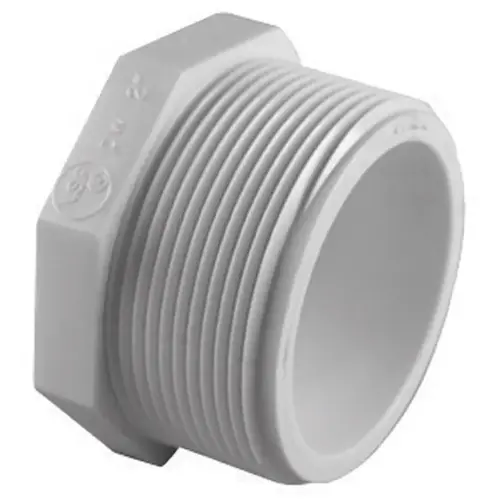 Plug Schedule 40 1-1/2" MPT X 1-1/2" D FPT PVC Plug Schedule 40 1-1/2" MPT X 1-1/2" D FPT PVC