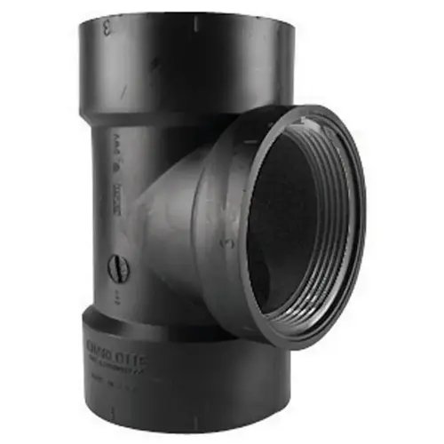 3 In. Hub x Hub x FIP Test ABS Cleanout Tee 3 In. Hub x Hub x FIP Test ABS Cleanout Tee