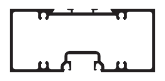 CRL-U.S. Aluminum JS41711 4" x 1-3/4" Offset Hung Door Header, Clear Anodized - 21'-4"
