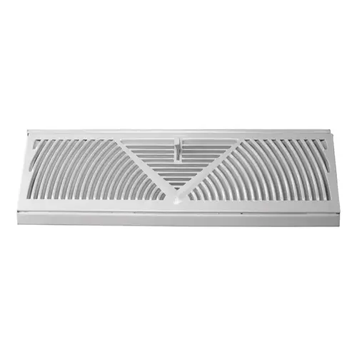 Baseboard Diffuser 4-1/2" H X 18" W 3-Way Powder Coat White Steel Powder Coat