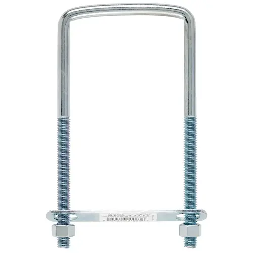 Square U-Bolt 3/8" S X 3" W X 6" L Coarse Zinc-Plated Steel Zinc-Plated - pack of 10 Square U-Bolt 3/8" S X 3" W X 6" L Coarse Zinc-Plated Steel Zinc-Plated - pack of 10